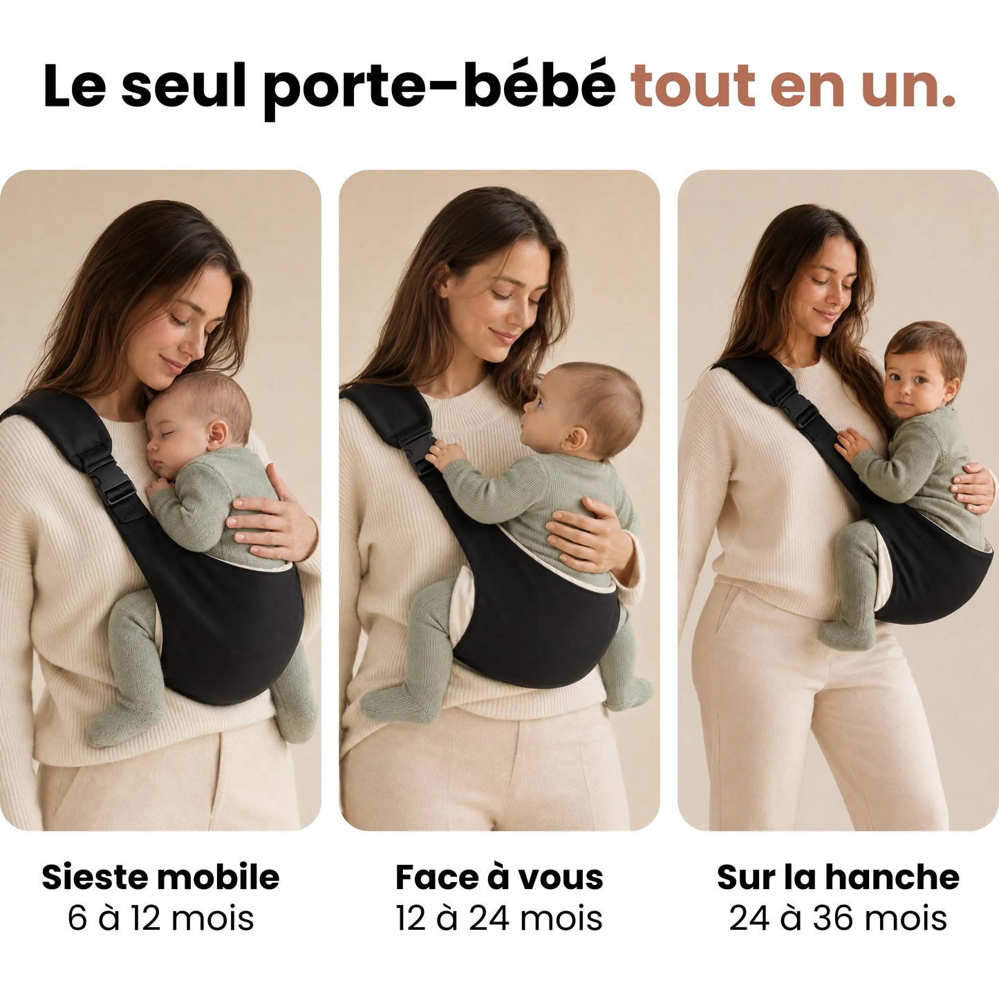 Porte-bébé Kidoro. Le portage rapide et sans douleurs.