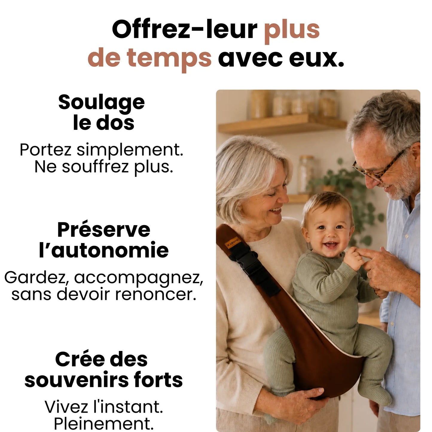 Porte-bébé Kidoro | Porter bébé en 5 secondes. Sans nœud, sans douleur, sans compromis.
